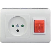 NK double-pole socket + circuit breaker